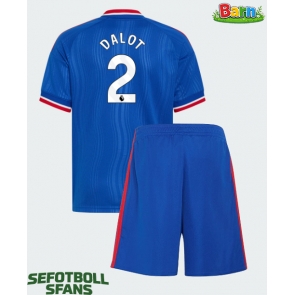 Manchester United Diogo Dalot #2 Bortaställ Barn 2026-27 Kortärmad (+ Korta byxor)